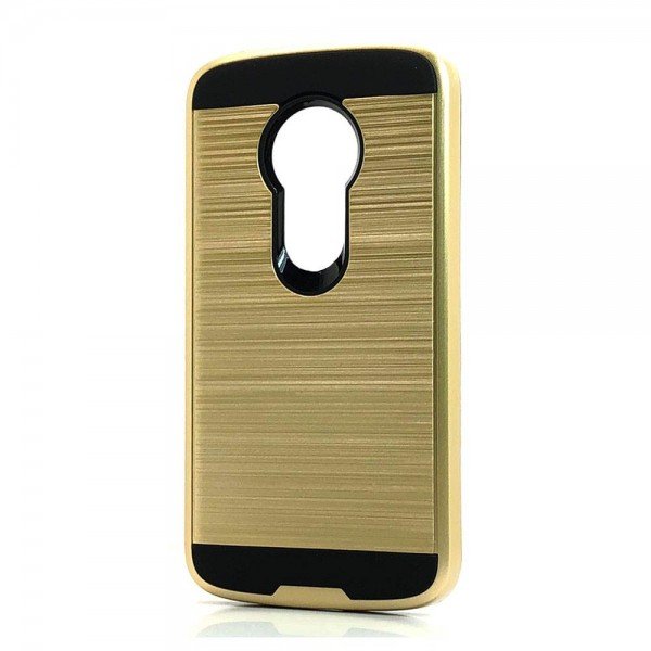 Wholesale Moto E5 Play / Cruise (2018) Armor Hybrid Case (Gold)